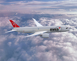 Northwest AIrlines 787, file photo from their website