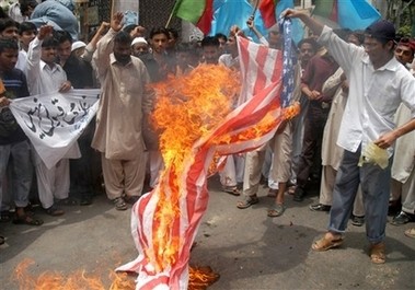 Barack "BO" Obama protest in Pakistan US, via Gateway Pundit