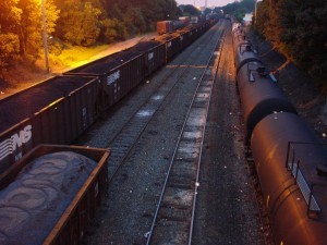 Norfolk Southern Unit Coal Train passes through, Cumberland RI. Photo: Dave Hughes